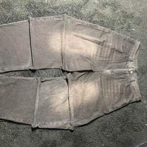 Heavyweight Washed Black Baggy Wide Leg Jeans